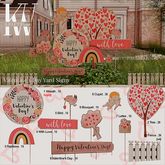 9 KraftWork Valentine's Day Yard Signs . Bouquet