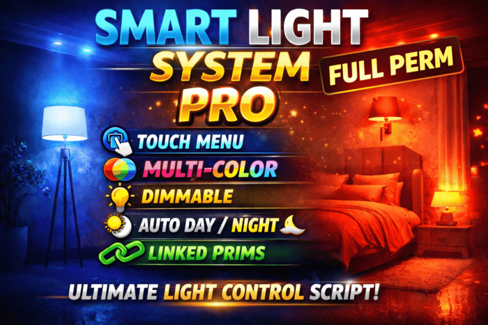 Smart Light System Pro Full Perm – Touch Menu, Auto Day/Night, Dimmable & Multi-Color Script