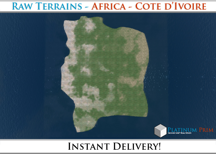 50% OFF SALE! RAW Terrain File: Africa - Cote d'Ivoire