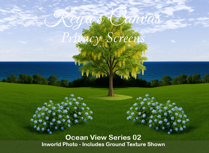 Keya's Canvas - Ocean View Scene 02 Privacy Screen Seamless