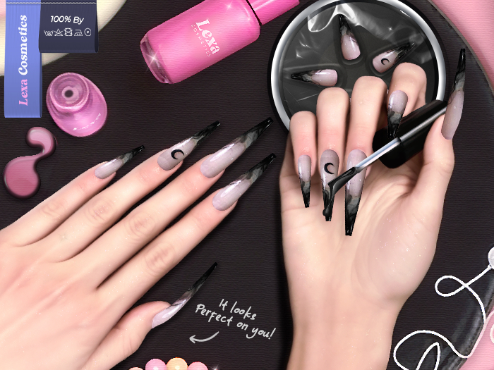 Lexa - Moon Coffin Nails