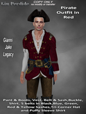 Pirate Outfit in Red