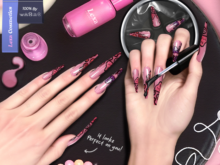 Lexa - Happy Coffin Nails
