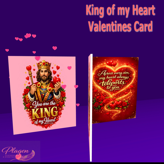 KING OF MY HEART VALENTINES CARD 2026