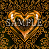 [ Baroque Heart Metal Seamless 03 ] F