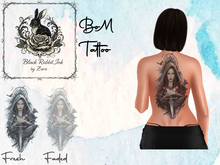 Evil Lady Back Tattoo by Black Rabbit Ink