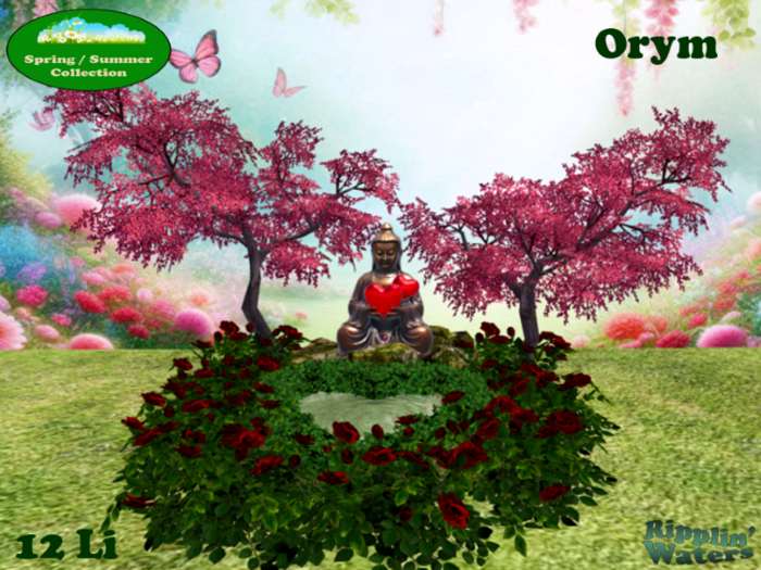 RW - Summer Spring Valentines Buddha Heart Pond *Orym* c/m