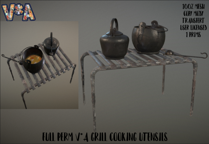 FULL PERM V*A GRILL COOKING UTENSILS