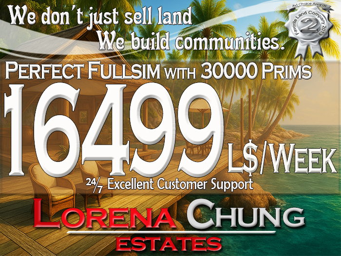 Perfect Full Sim w/30K Prims 17199L$/week only! (Fixed Price)