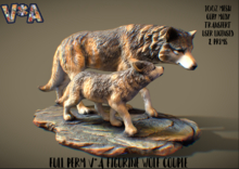 FULL PERM V*A FIGURINE WOLF COUPLE