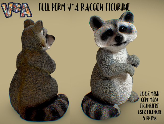 FULL PERM V*A RACCON FIGURINE