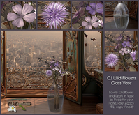 CJ Wild Flowers Glass Vase