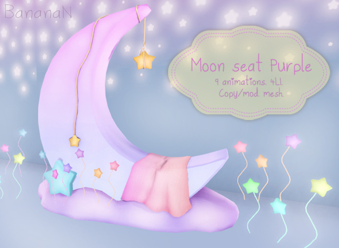 Moon seat purple
