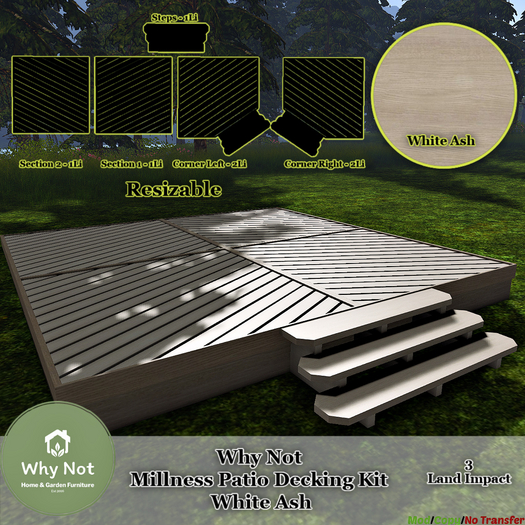 Why Not - Millness Patio Decking-White Ash-Add Me