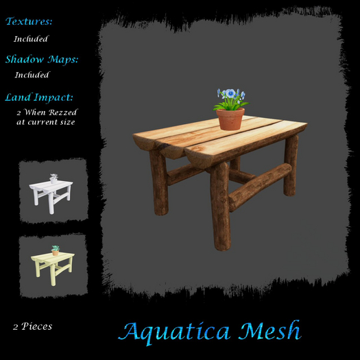 Aquatica Mesh - AM026278 Log Cabin Coffee Table