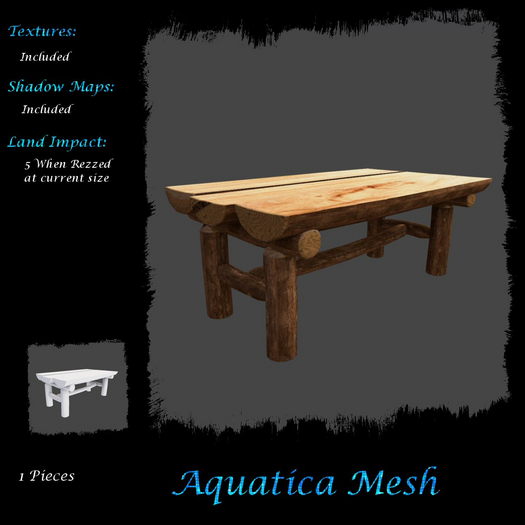 Aquatica Mesh - AM026282 Log Cabin Table