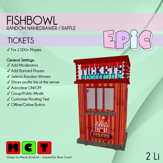 [EPIC FishBowl] Tickets (ADD ME)