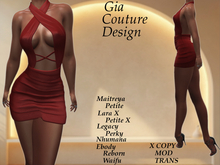 "GCD" Masha Halter Dress Crimson