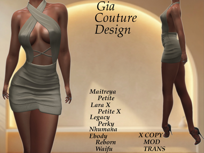 "GCD" Masha Halter Dress Gold