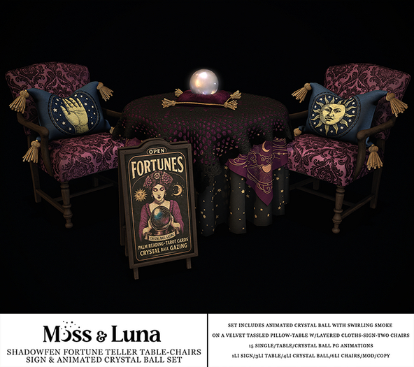 Moss & Luna- Shadowfen Fortune Teller Table Set (add)