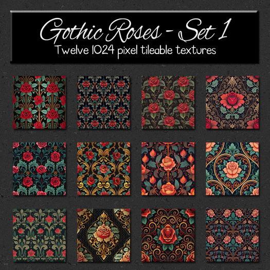 *Wallflowers* Gothic Roses - Set 1