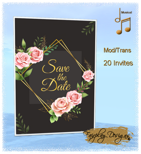 ~20 Save the Date Musical Invitations Pkdg