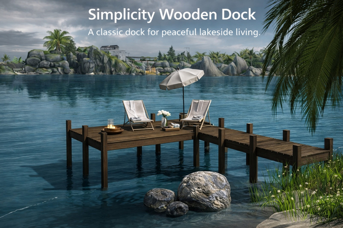 Boat Dock & Pier Walkway (Walnut)
