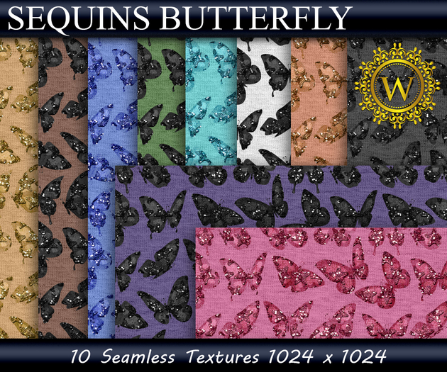 Sequins Butterfly Textures