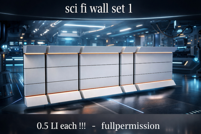 sci fi wall set 1  - mesh - builder edition