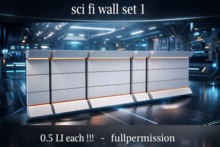 sci fi wall set 1  - mesh - builder edition