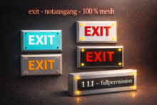 exit - notausgang - strassenschild - mesh - builder edition