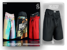 Flame Devon Shorts Black