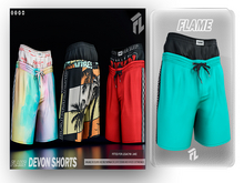 Flame Devon Shorts Aqua