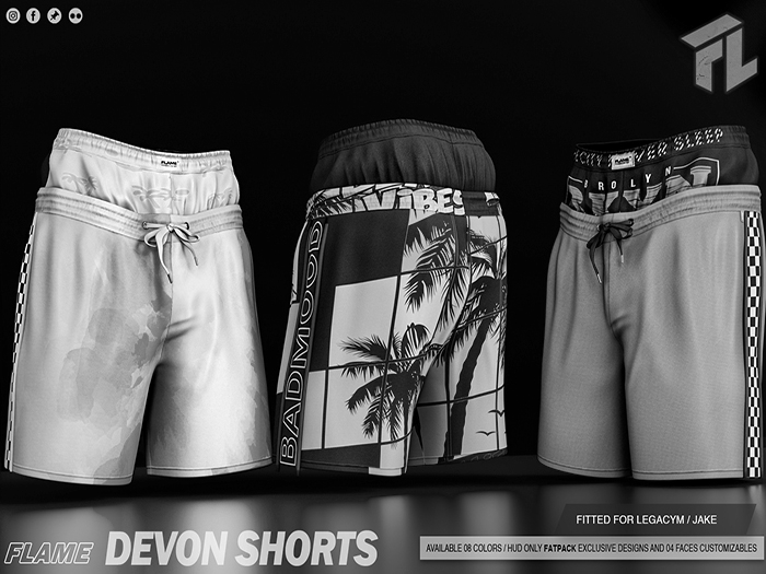 Flame Devon Shorts (DEMO)