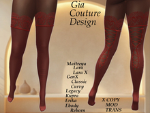 "GCD" Nykky Fishnet Stockings Red