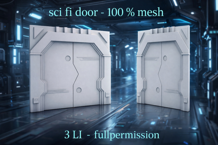 sci fi door  - mesh - builder edition