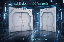 sci fi door  - mesh - builder edition