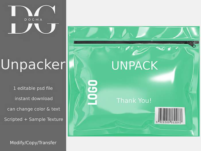 [Dogma] Unpacker Plastic Green Pack