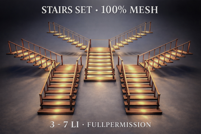 stairs  set - mesh - builder edition