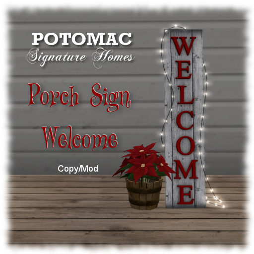 Potomac - Welcome Sign with Lights