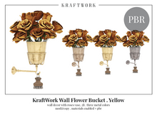 KraftWork Wall Flower Bucket . Yellow (Add Me)