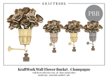 KraftWork Wall Flower Bucket . Champagne (Add Me)