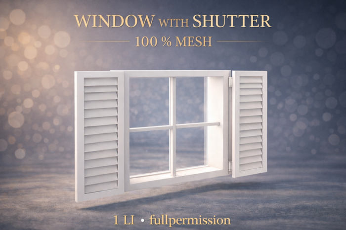 window with shutter - 100 % MESH - fullperm