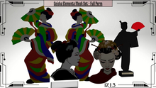 Geisha Asian Elements 4 set Full Perm isabelleize