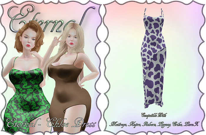 Eternal - Chloe Dress Purple Cow Print