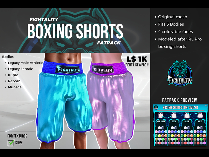 Fightality Boxing Shorts FATPACK