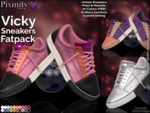 Pixinity - Vicky Sneakers - Fatpack - 20 PBR Colors - Plain and Metallic materials - Mix and Match - Endless combination