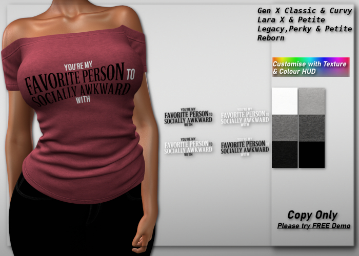 50% Valentines Discount!! *DCDF* Lexy OS Tee: Fave Awkward