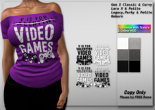 50% Valentines Discount!! *DCDF* Lexy OS Tee: Video Games