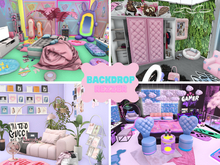 FLAVEE :  PREMADE GIRLY BACKDROP 1 REZZER